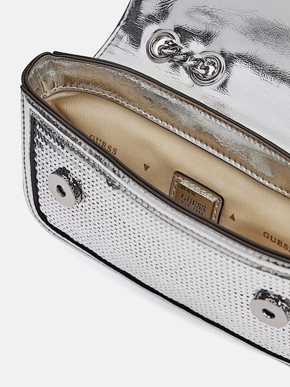 Guess silver crossbody bag discount