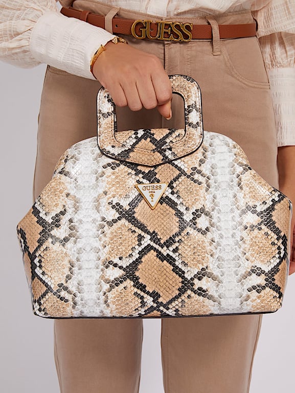 Sac à clearance main imprimé python