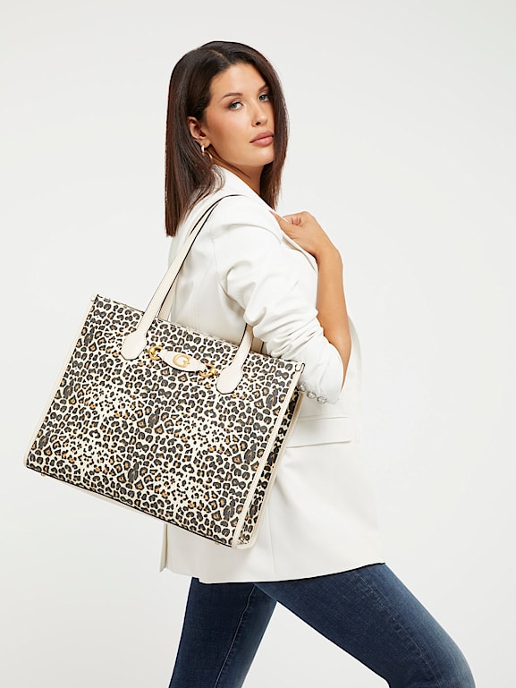 Borsa guess animalier discount