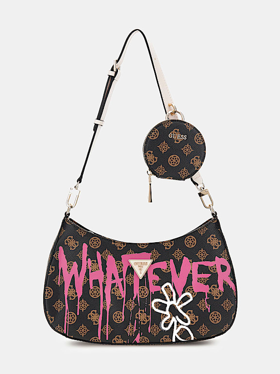 GUESS Graffiti Print Shoulder Bag