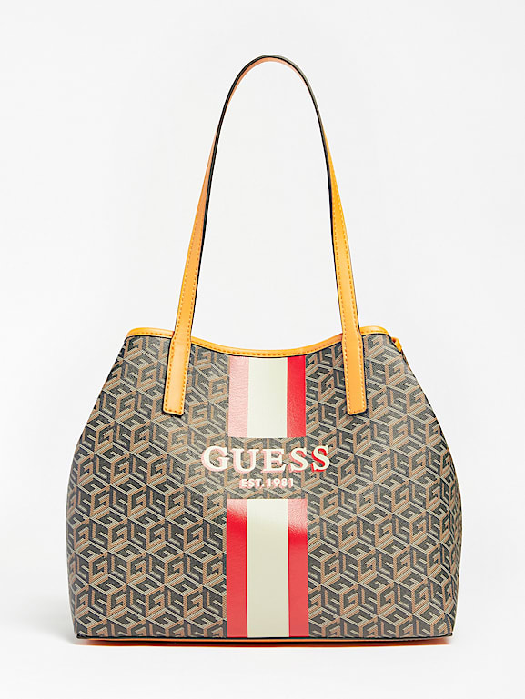 BOLSO GUESS TOTE VIKKY LOGO MULTI NEGRO