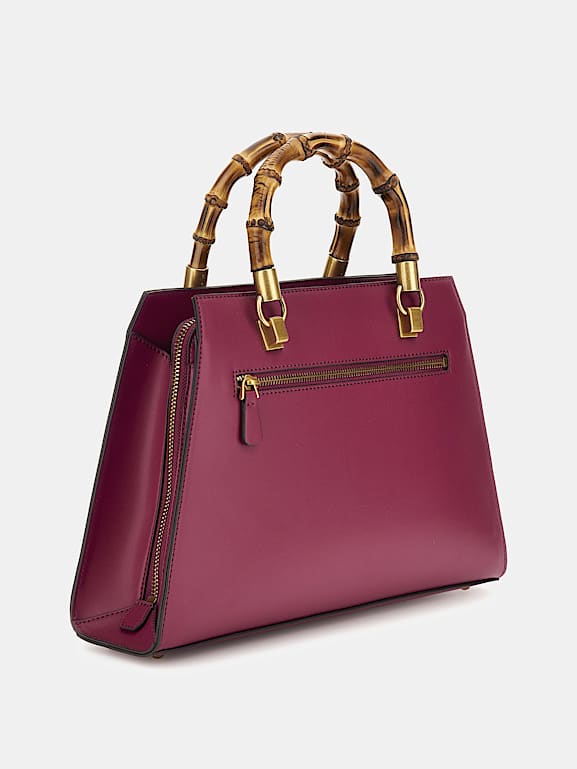 GUESS Borsa a mano Stephi manici bamboo