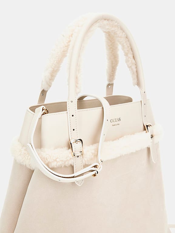 GUESS Sac main en fourrure synth tique Femme