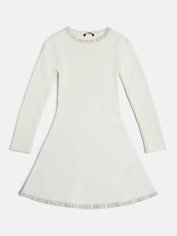 Fit and top flare sweater dress