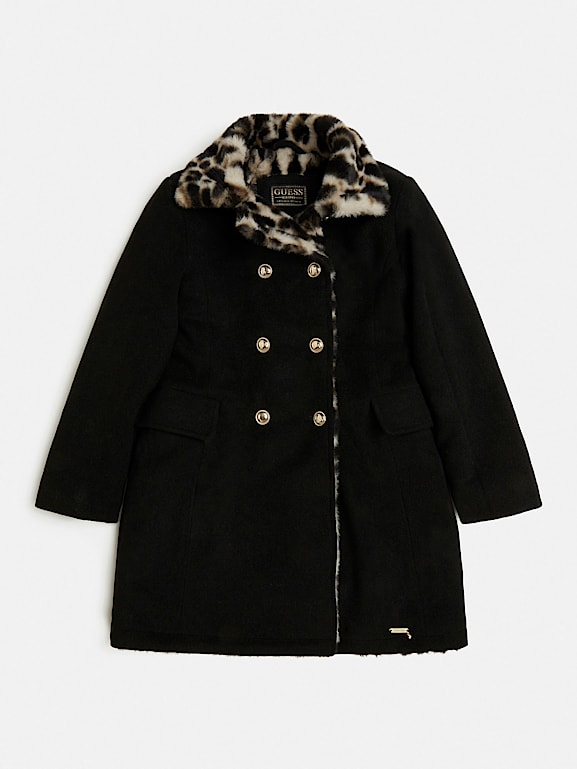 Guess black wool coat sale