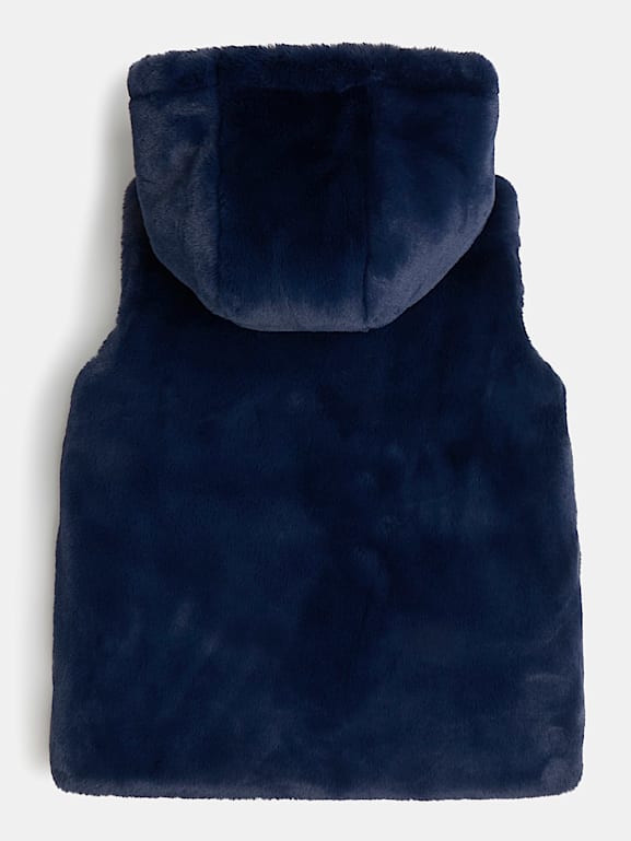 GUESS REVERSIBLE FAUX FUR VEST