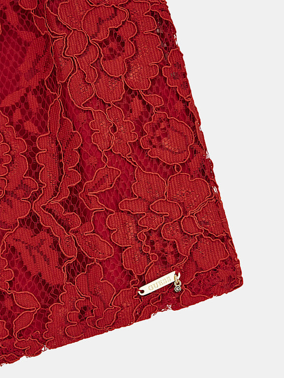 Robe guess dentelle rouge 2025