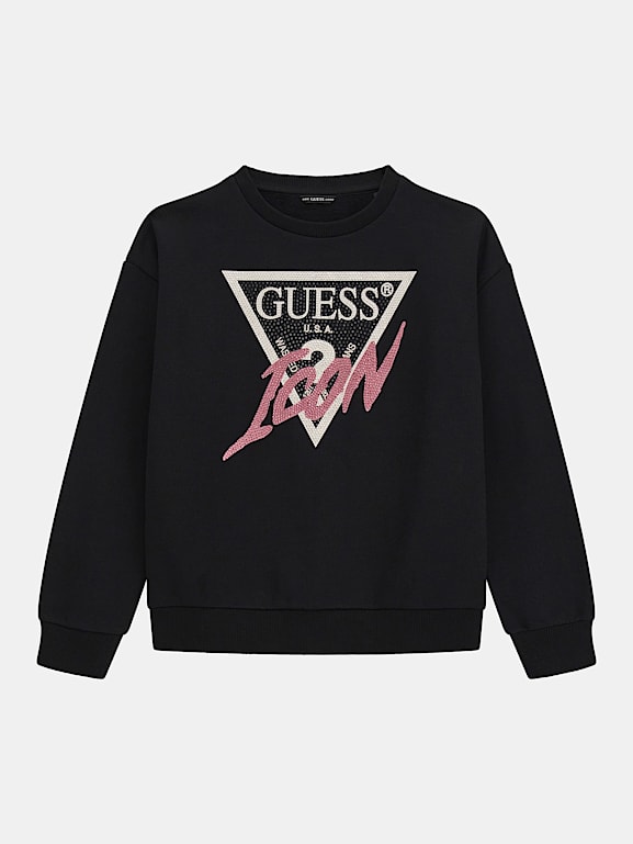 GUESS Rhinestones icon logo sweatshirt