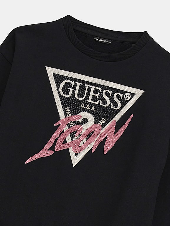 GUESS® Felpa logo Icon con strass