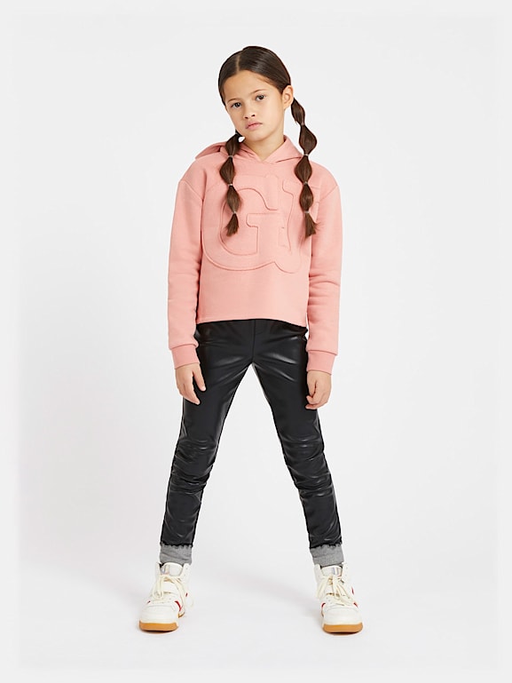Kids pleather pants discount