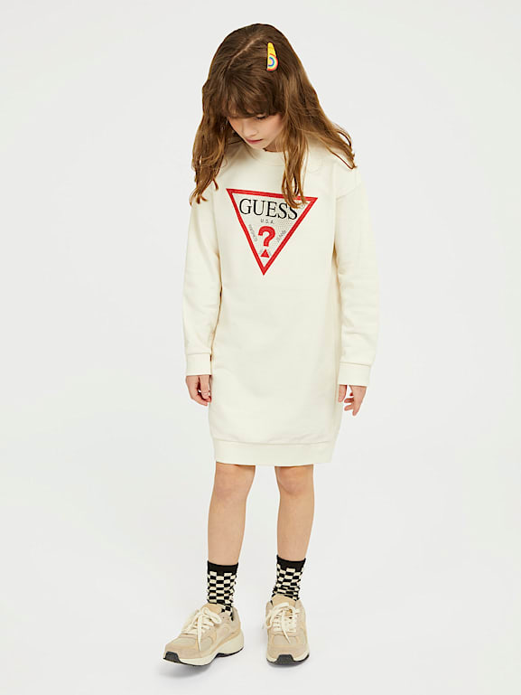 GUESS Kids Vestido con logotipo tri ngulo frontal Ni a
