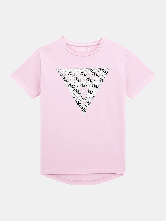 GUESS® Kids T-shirt z trójkątnym logo Dziewczynki