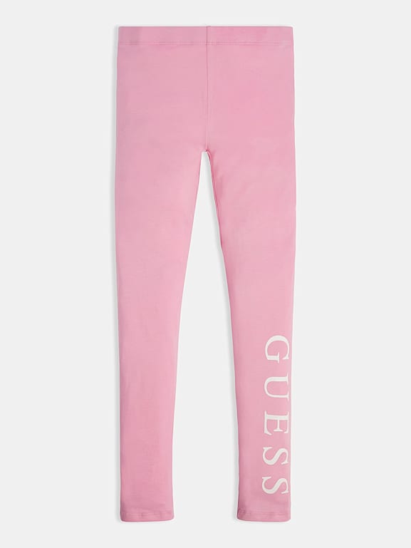 Guess - Pink Cotton Logo Leggings