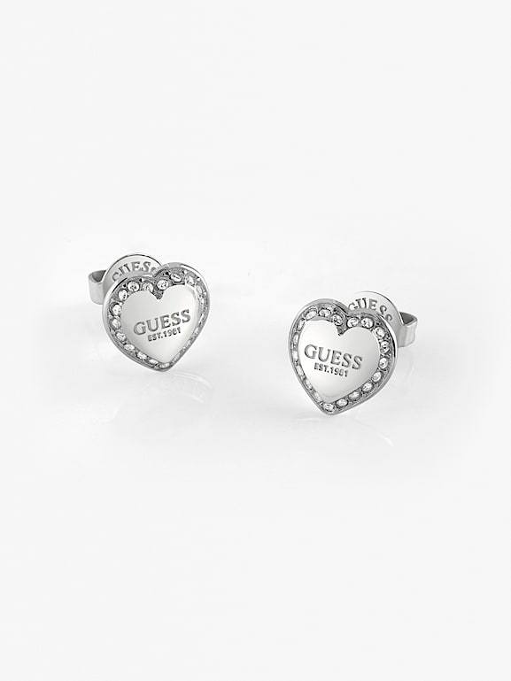 Guess heart shaped earrings shop