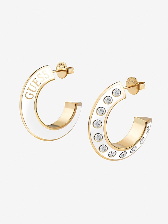 Guess gold sale hoop earrings