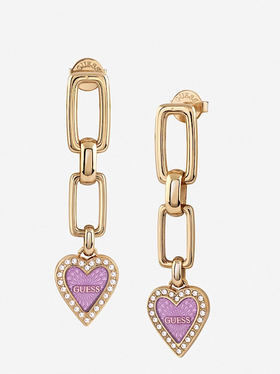 Guess love heart earrings clearance