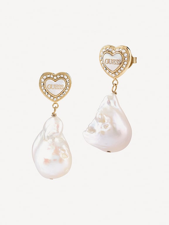 Guess pearl earrings sale