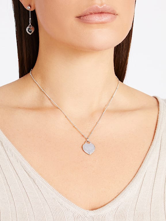 Guess heart necklace cheap