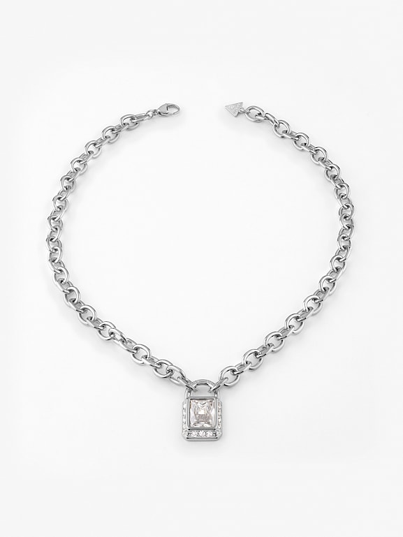 Guess padlock necklace discount