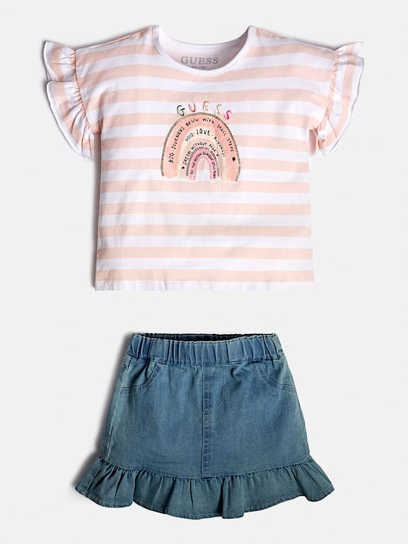 mogelijkheid fabriek Monet Set t-shirt en rok Meisjes | Officiële GUESS® kids Website