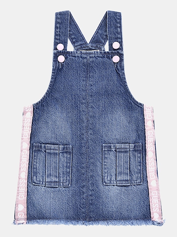 GUESS Kids Salopette gonna fascia logo laterale Bambina