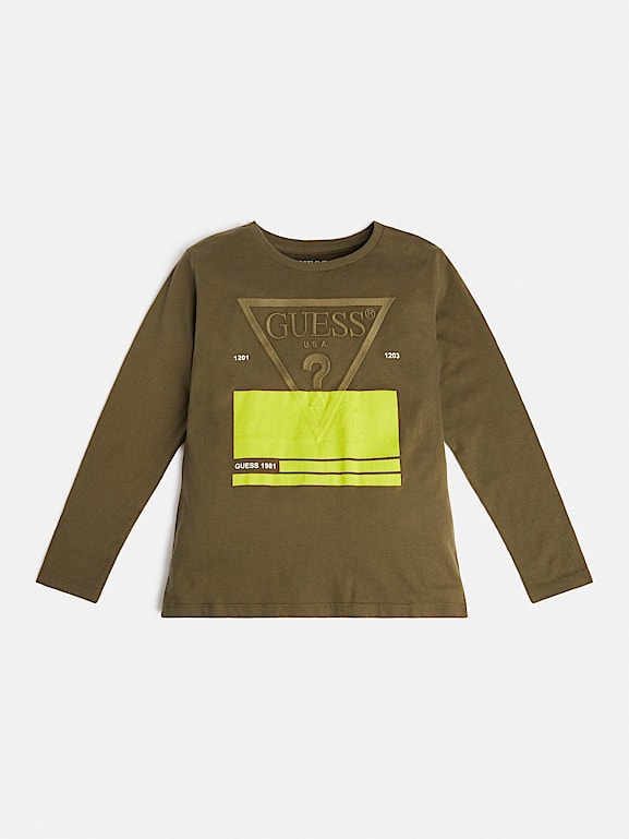 Guess yellow long sleeve hotsell
