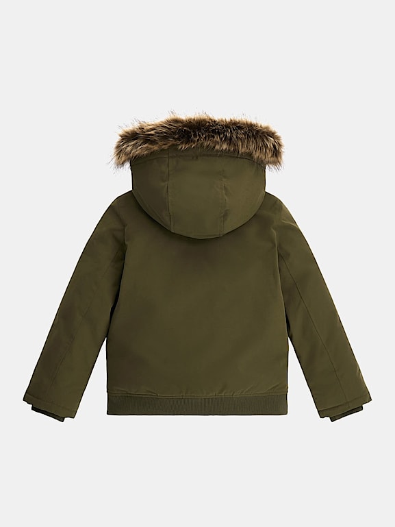 Gap faux fur hooded jacket hotsell