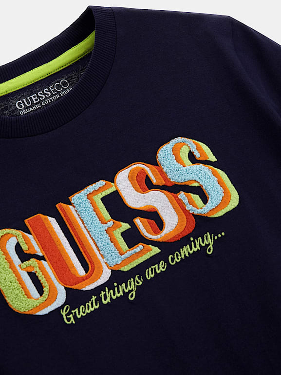 GUESS Kids Logo embroidery t shirt Boys