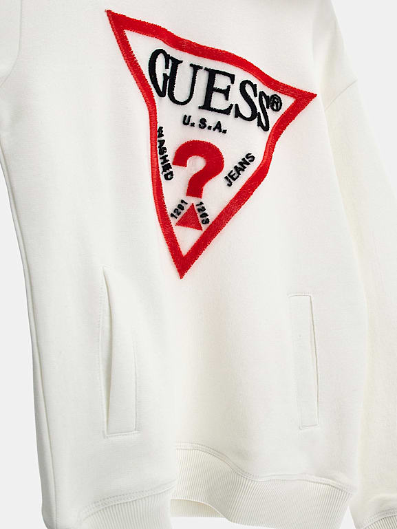 Guess triangle logo sweatshirt outlet
