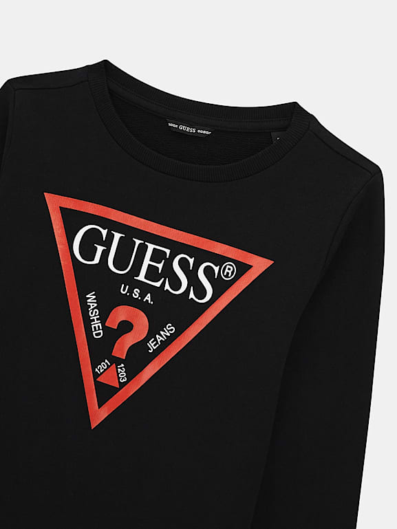 Guess triangle logo discount sweatshirt