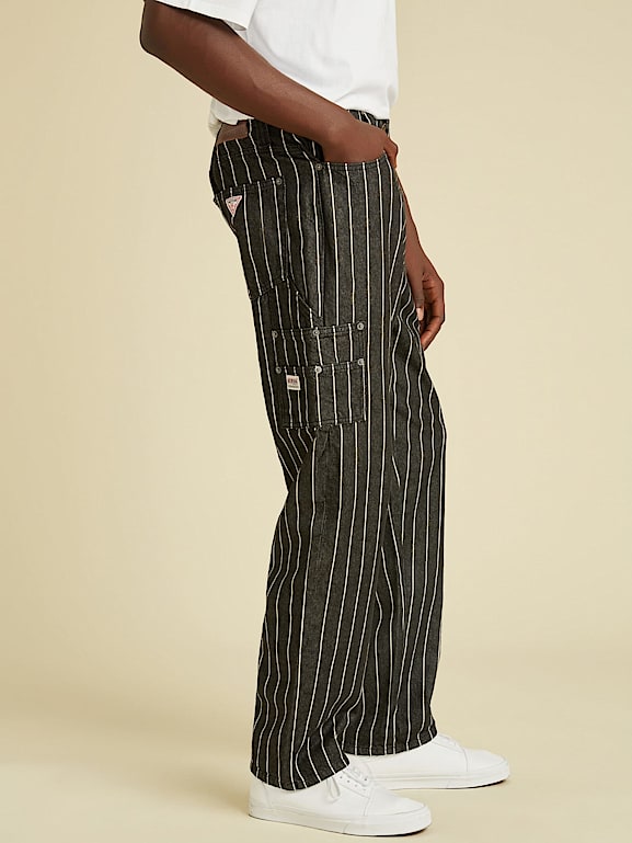 Guess striped pants sale