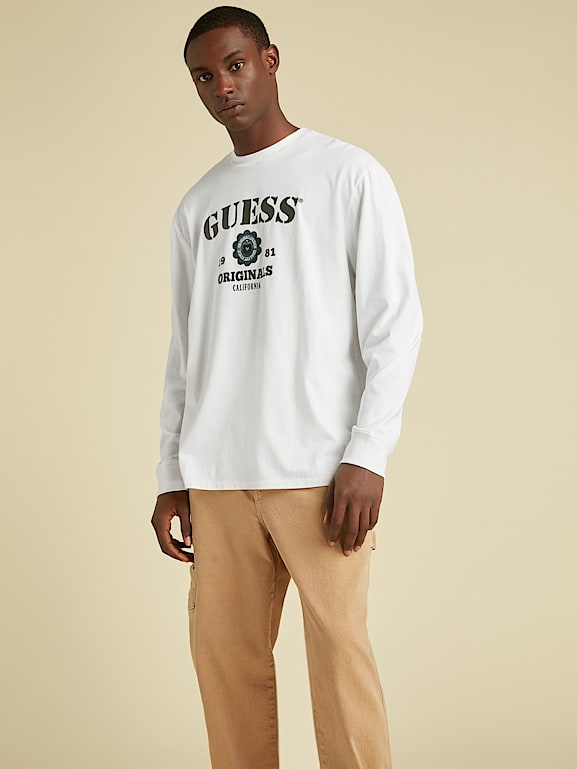T shirt guess manche longue homme sale