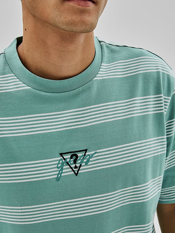 GUESS T SHIRT MOTIF A RAYURES