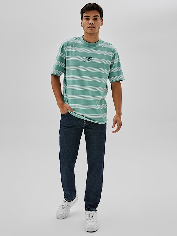 Camiseta motivo de rayas logo guess top