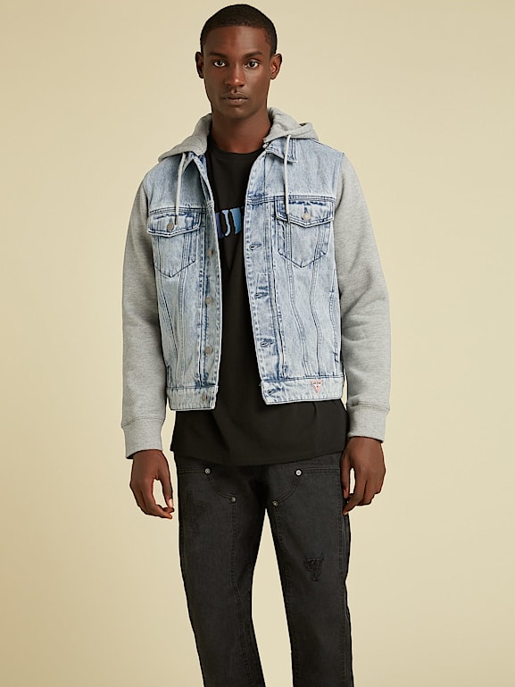 Levi's ripped denim jacket hotsell