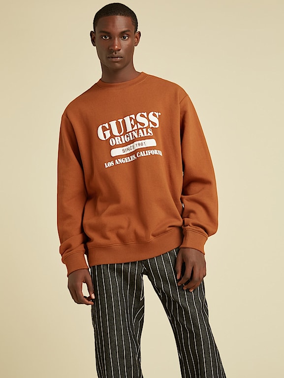 FRONT LOGO SWEATSHIRT Men GUESS Originals Official Website