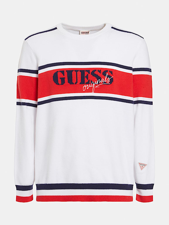 Pull guess homme rayé clearance