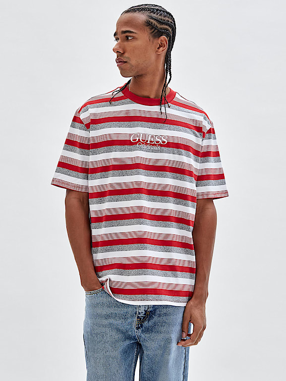 T shirt guess a rayure sales