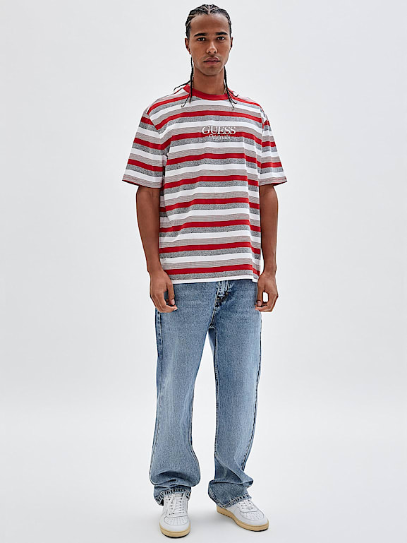 Guess t shirt uomo righe shop