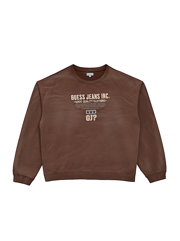 Guess multi script sweatshirt clearance
