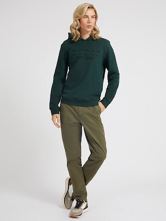 GUESS Embossed front logo sweatshirt