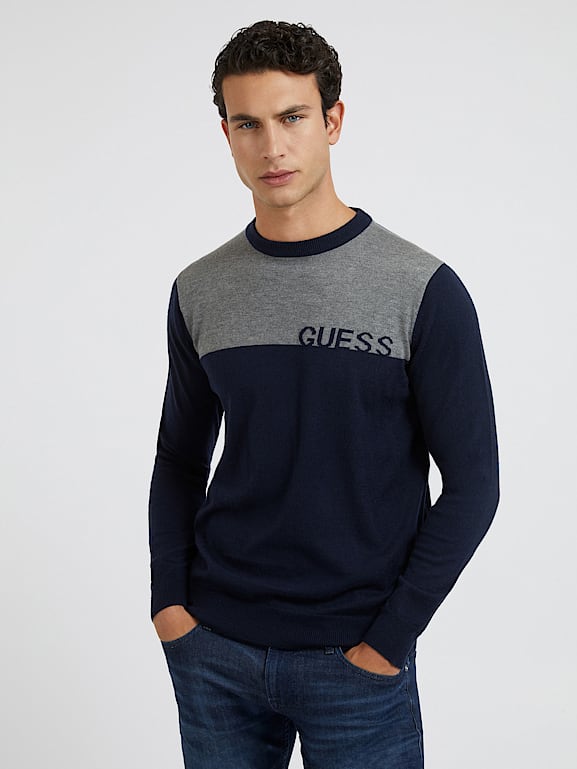 Guess color block sweatshirt store