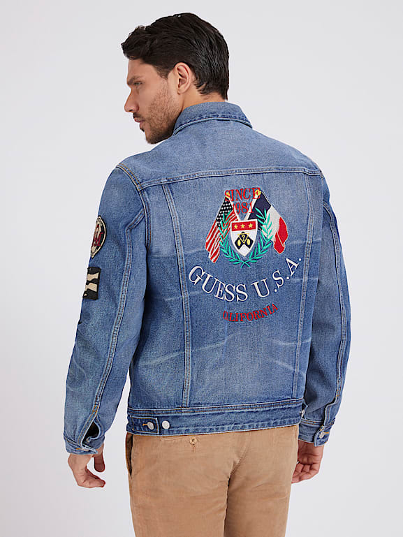 GUESS Back patch denim jacket