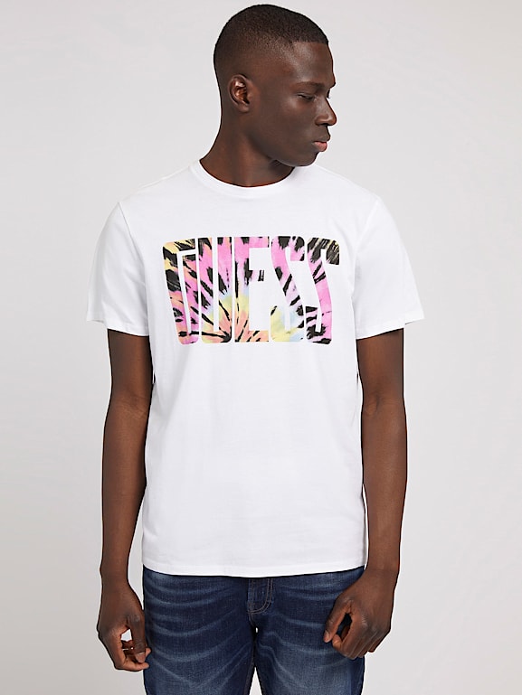 GUESS Tie dye logo t shirt