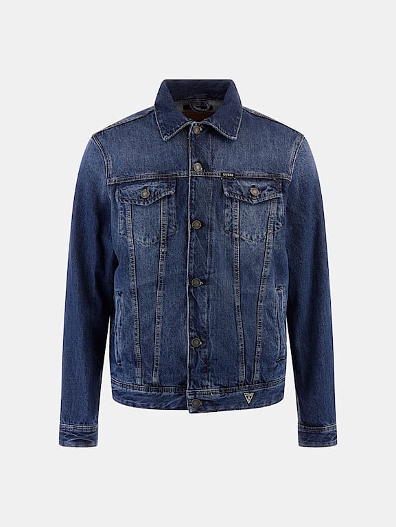 Homme Guess Veste Jean M1yxn1-D4gv4 Bleu Denim | Blousons - Vestes ·  Bflyevents