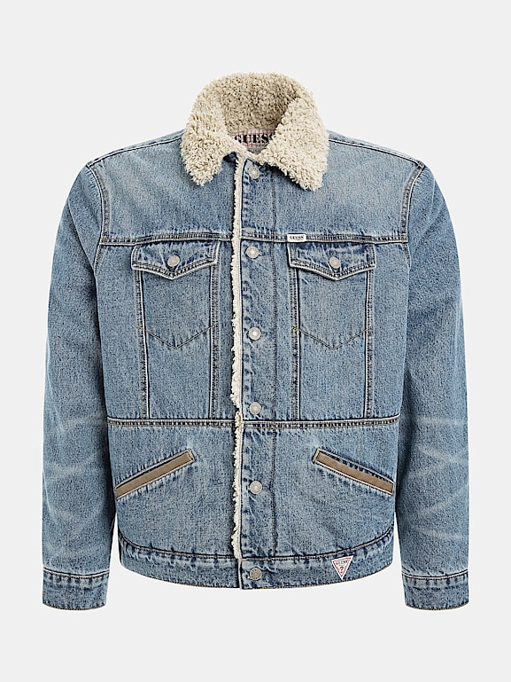 Guess sherpa denim jacket on sale