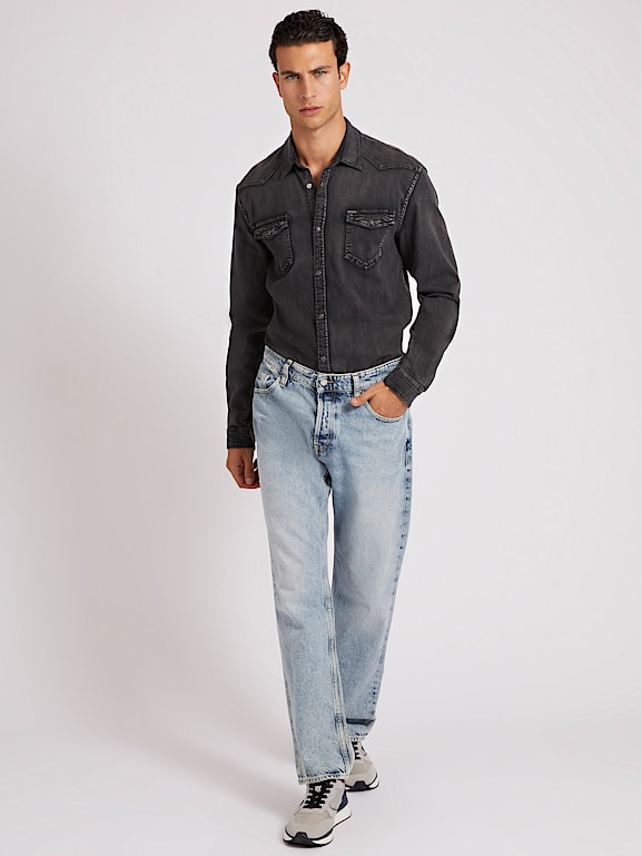 Levi's slim fit denim shirt clearance