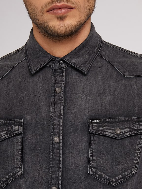 GUESS Chemise en jean coupe slim