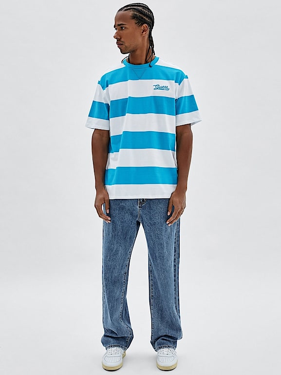 Guess t shirt herr striped clearance