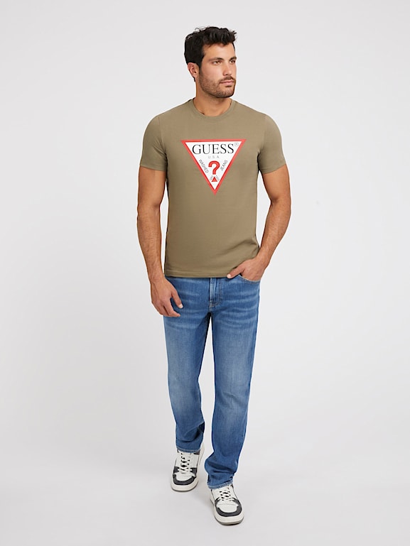 Triangle logo t shirt Men GUESS Official Website